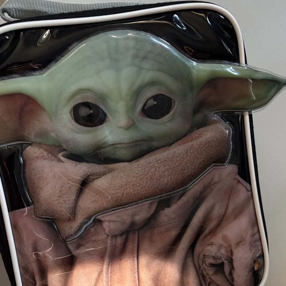 Star Wars Green and Brown Baby Yoda Lunch Bag Mandalorian Grogu New Clean